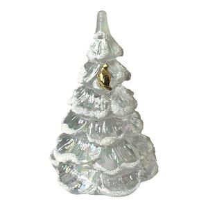 Fenton Glass Christmas Tree Figurine 4.25” Iridescent Flock Gold Partridge Bird